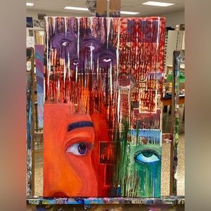 Original Mixed Media Art on stretched canvas done by Raze Summers (me:))